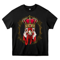 Black chicken chick king chicken wearing crown queen chicken animal 228 roos Heavy Core Tee - linhVisuals