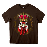 Chocolate Brown chicken chick king chicken wearing crown queen chicken animal 228 roos Heavy Core Tee - linhVisuals