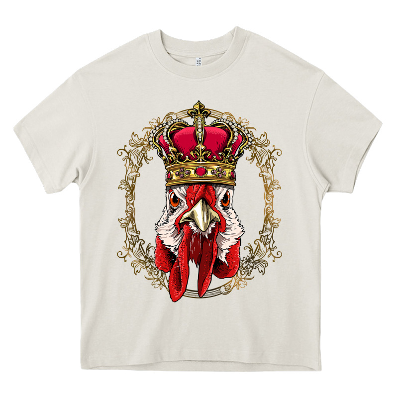 Chicken Chick King Chicken Wearing Crown Queen Chicken Animal 228 Roos Heavy Core Tee by linhVisuals | Teevron