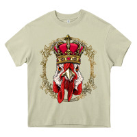 Mossy chicken chick king chicken wearing crown queen chicken animal 228 roos Heavy Core Tee - linhVisuals