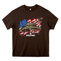 Chocolate Brown world of tanks veterans day collection (t26e3 eagle 7) t shirt Heavy Core Tee - linhVisuals