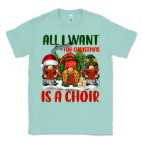 Seafoam all i want for christmas is a choir Classic Tee - BarkalooDesign
