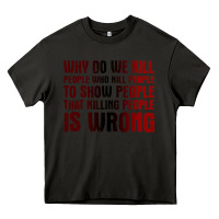 Asphalt why do we kill people who kill people to show that killing people Heavy Core Tee - linhVisuals