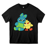 Black bunny and ducky Heavy Core Tee - linhVisuals