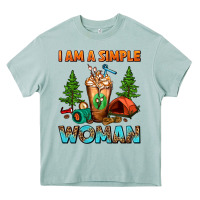 I Am A Simple Woman Camping Frappe Heavy Core Tee | Teevron