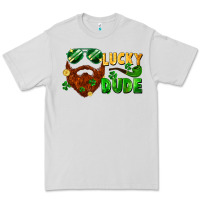 Dove Grey lucky dude saint patrick's bearded man Premium Tee - FaDigitalArtStudio