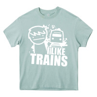 Arona i like trains Heavy Core Tee - linhVisuals