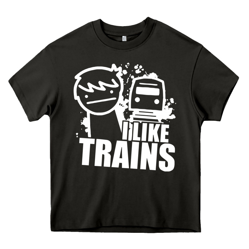 I Like Trains Heavy Core Tee by linhVisuals | Teevron