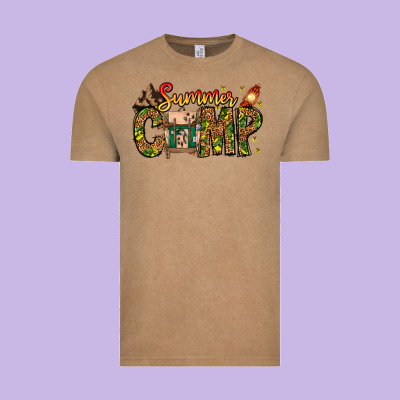 Summer Camp Vintage Tee Designed By Cowhidedigitalart