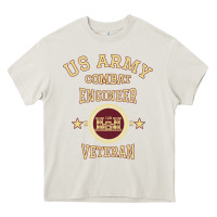 Cream us army combat engineer combat engineer veteran gift pullover hoodie Heavy Core Tee - linhVisuals