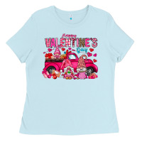 Baby Blue Happy Valentines Day Ladies Tee - CowhideDigitalArt