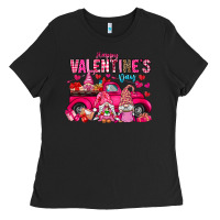 Black Happy Valentines Day Ladies Tee - CowhideDigitalArt