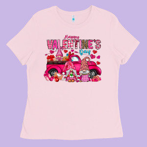 Happy Valentines Day Ladies Tee Designed By Cowhidedigitalart
