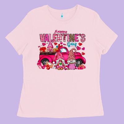 Happy Valentines Day Ladies Tee Designed By Cowhidedigitalart