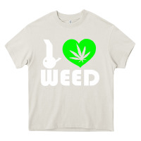 Cream i love weed fun Heavy Core Tee - linhVisuals
