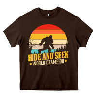 Chocolate Brown hide and seek world champion bigfoot t  shirt hide and seek world cham Heavy Core Tee - linhVisuals