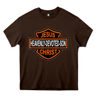 Chocolate Brown enjoy jesus christ heavenly devoted son parody religious tee t shirt Heavy Core Tee - linhVisuals
