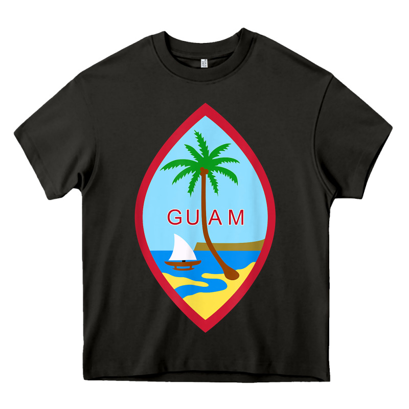 Guam Coat Of Arms Souvenir Gift Flag Chamorro T Shirt Heavy Core Tee by linhVisuals | Teevron