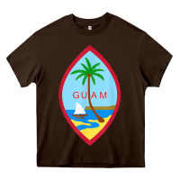 Chocolate Brown guam coat of arms souvenir gift flag chamorro t shirt Heavy Core Tee - linhVisuals