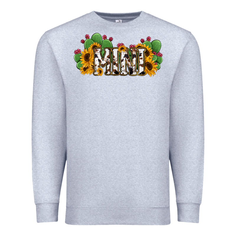 Cactus Cowhide Sunflower Mama And Mini Set Premium Sweatshirt by Jasminsmagicworld | Teevron