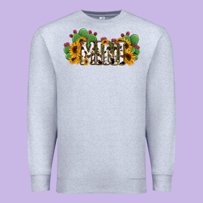 Cactus Cowhide Sunflower Mama And Mini Set Premium Sweatshirt Designed By Jasminsmagicworld