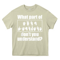 Mossy funny sign language gift men women hand symbol interpreter t shirt Heavy Core Tee - linhVisuals