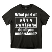 Funny Sign Language Gift Men Women Hand Symbol Interpreter T Shirt Heavy Core Tee | Teevron