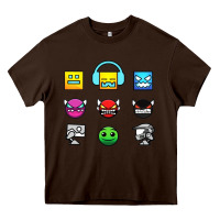 Chocolate Brown geometry dash insane Heavy Core Tee - linhVisuals