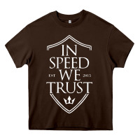 Chocolate Brown in speed we trust Heavy Core Tee - linhVisuals