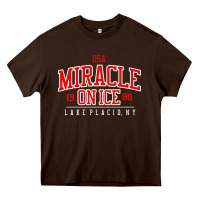 Chocolate Brown miracle on ice Heavy Core Tee - linhVisuals