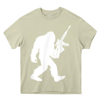 Mossy bigfoot with rifle sasquatch 2nd amendment gun t shirt Heavy Core Tee - linhVisuals