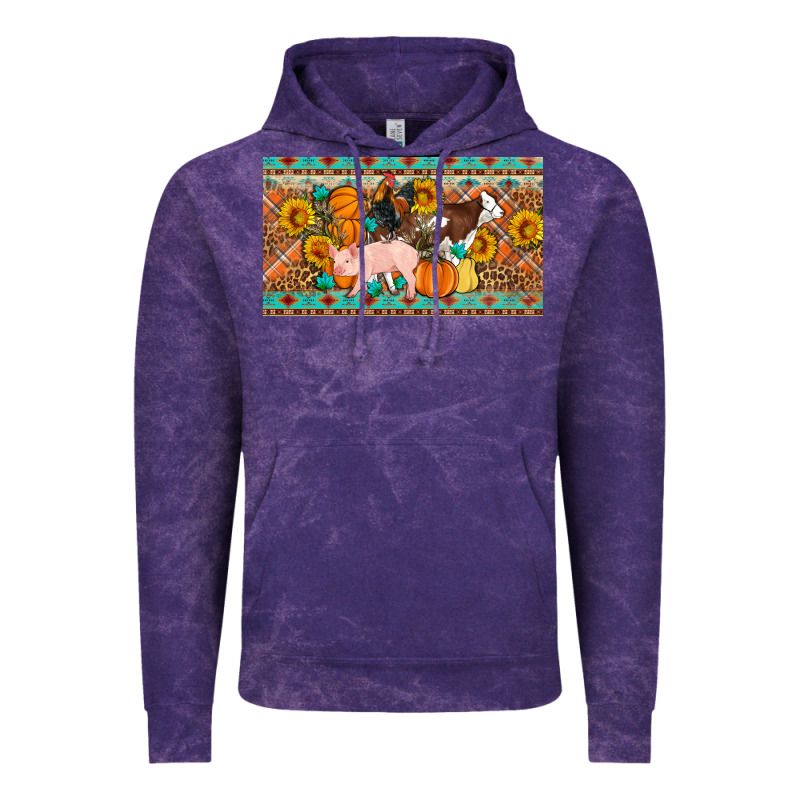 Fall Farm Animals Cow Pig Rooster Vintage Hoodie by Artiststas | Teevron