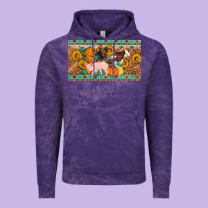Fall Farm Animals Cow Pig Rooster Vintage Hoodie Designed By Artiststas