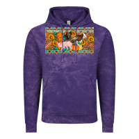 Cloud Purple Fall farm animals cow pig rooster Vintage Hoodie - Artiststas