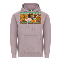 Vintage Zinc Fall farm animals cow pig rooster Vintage Hoodie - Artiststas
