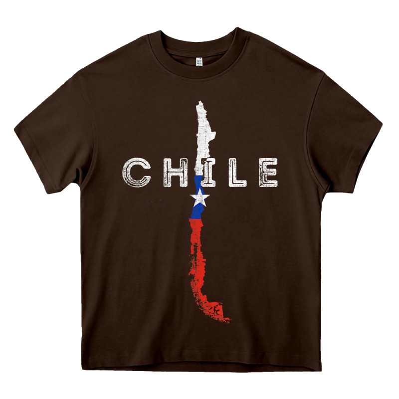 Chilean Map And Flag   Distressed Chile Souvenir T Shirt Heavy Core Tee by linhVisuals | Teevron