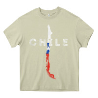 Mossy chilean map and flag   distressed chile souvenir t shirt Heavy Core Tee - linhVisuals
