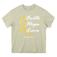 Mossy sarcoma awareness t  shirt sarcoma awareness faith hope love   in this Heavy Core Tee - linhVisuals