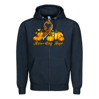 Navy harvesting hope Zipper Hoodie - Jasminsmagicworld