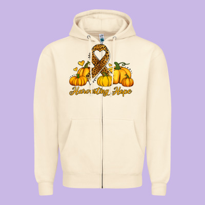 Harvesting Hope Zipper Hoodie Designed By Jasminsmagicworld