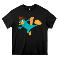 Black perry the platypus Heavy Core Tee - linhVisuals
