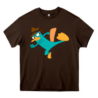 Chocolate Brown perry the platypus Heavy Core Tee - linhVisuals