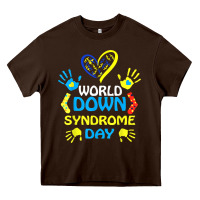Chocolate Brown world down syndrome day t shirt support and awareness 3.21 t shirt Heavy Core Tee - linhVisuals