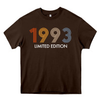 Chocolate Brown retro 29 years vintage 1993 limited edition 29th birthday t shirt Heavy Core Tee - linhVisuals