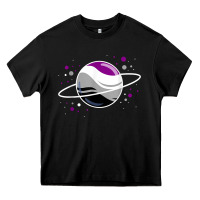 Black asexual outer space planet ace pride t shirt Heavy Core Tee - linhVisuals