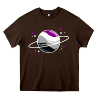 Chocolate Brown asexual outer space planet ace pride t shirt Heavy Core Tee - linhVisuals