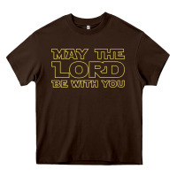 Chocolate Brown may the lord be with you by jesus surfed apparel co premium t shirt Heavy Core Tee - linhVisuals