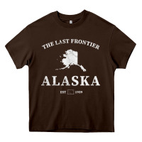 Chocolate Brown alaska the last frontier t shirt Heavy Core Tee - linhVisuals