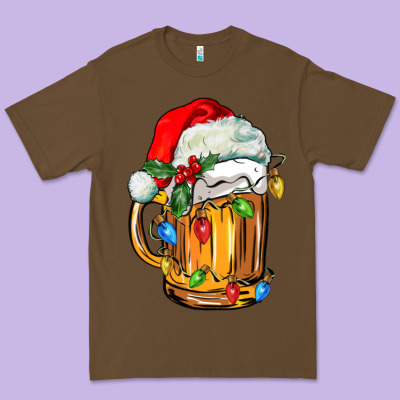 Christmas Beer Premium Tee Designed By Fadigitalartstudio