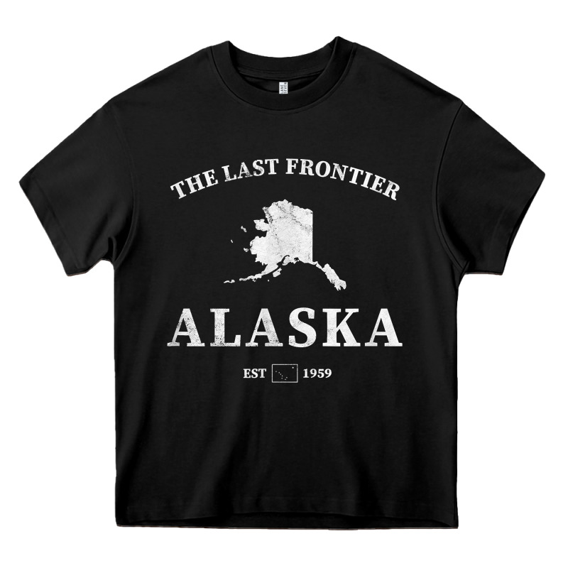 Alaska The Last Frontier T Shirt Heavy Core Tee by linhVisuals | Teevron